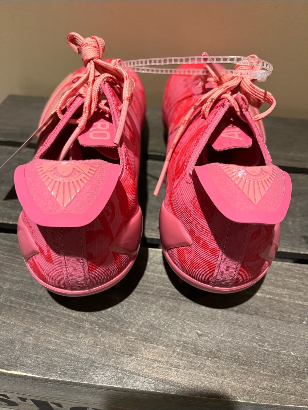 ADIZERO ELECTRIC II CURRENCY FOOTBALL CLEATS |NWOB| Sz M9:W10 | Pink Fusion - Picture 3 of 16